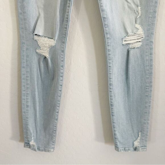 Frame Le High Skinny Distressed Stretch Skinny Jeans Light Wash Rush 28 - Picture 10 of 16